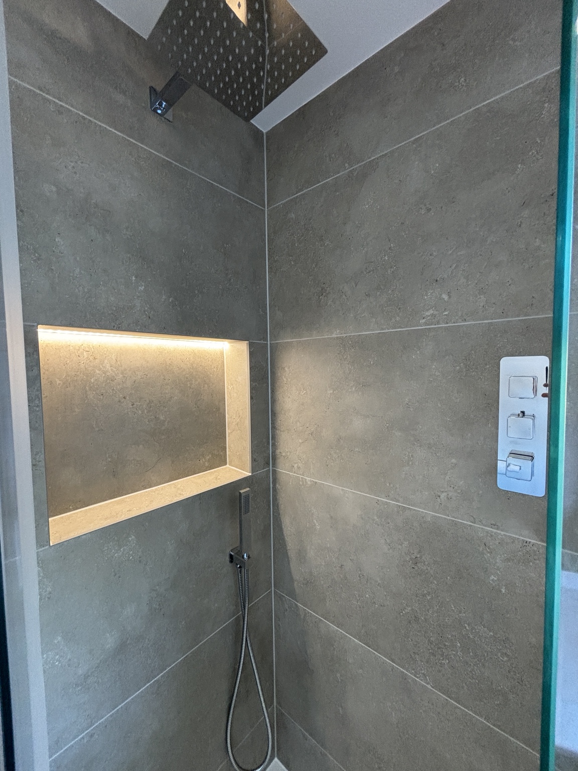 Completed bathroom installation detail by Cotswold Bathrooms & Plumbing